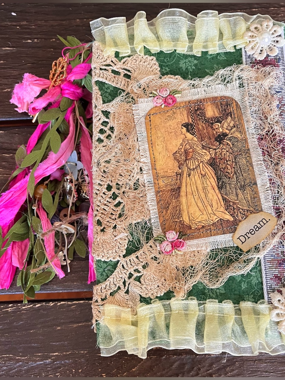 Boho Junk Journal Cottage core Floral Decorated 5 Signatures Hardcover